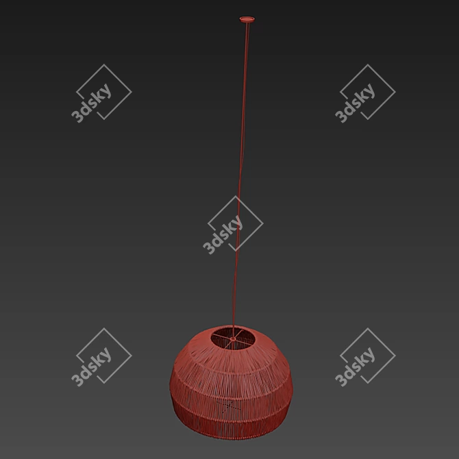 Wicker Lamp Model Bundle Technology 3D model image 5