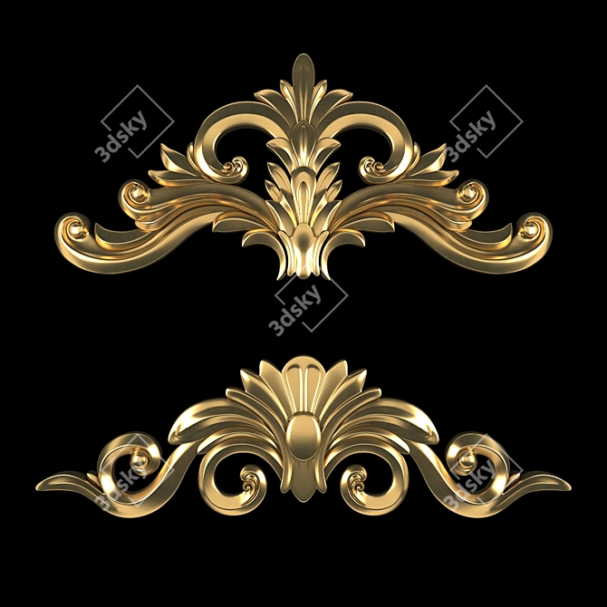 Luxury 3D Ornament Model 45 3D model image 1