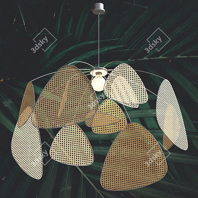 Sleek Wire Pendant Light 3D model image 1