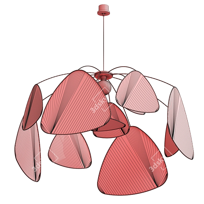 Sleek Wire Pendant Light 3D model image 2