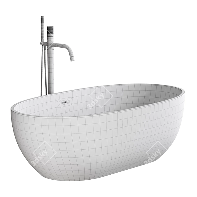 Elegant Bath Set: Artceram FILE 2.0 & Cisal X32 Mixer 3D model image 4