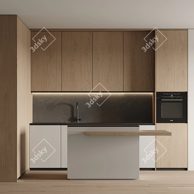  Modern Kitchen 3D Model 3D model image 4