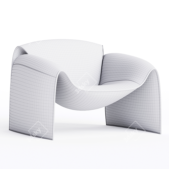 Stylish Le Club Armchair 3D 3D model image 6