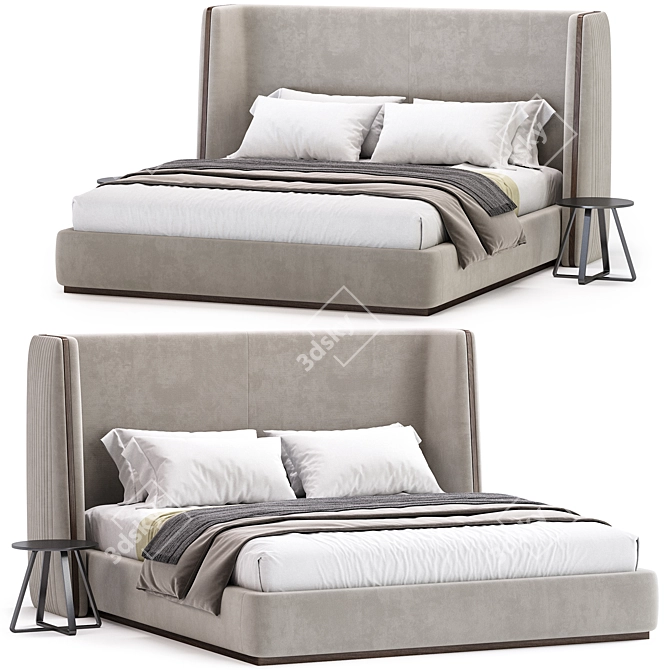 Modern Mezzo Barlow Bed Collection 3D model image 1