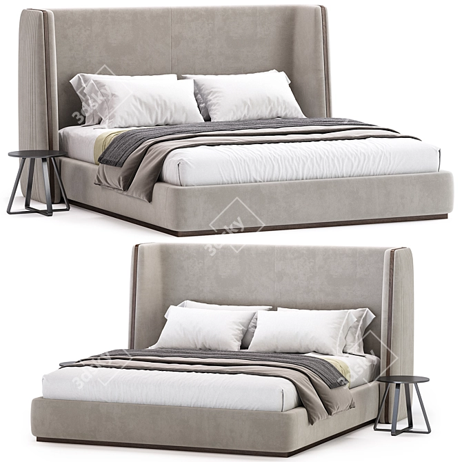 Modern Mezzo Barlow Bed Collection 3D model image 2