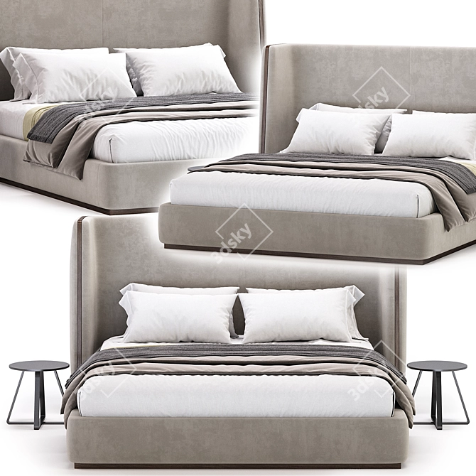 Modern Mezzo Barlow Bed Collection 3D model image 3