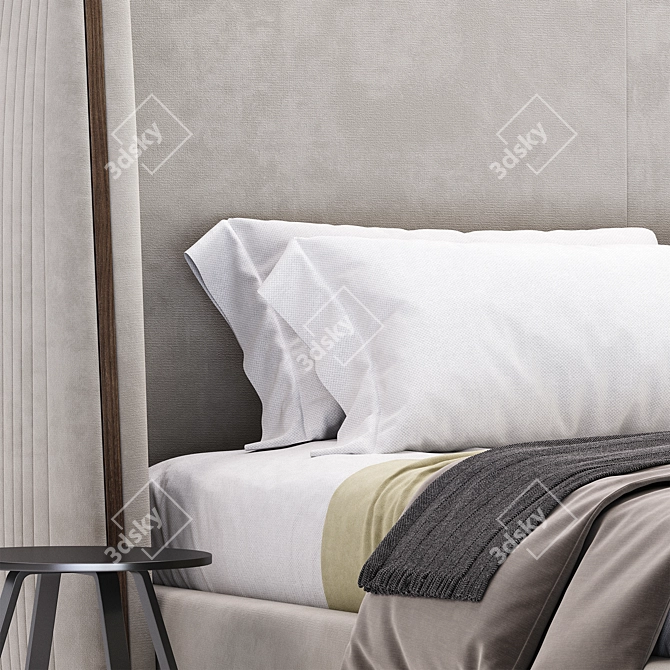 Modern Mezzo Barlow Bed Collection 3D model image 4