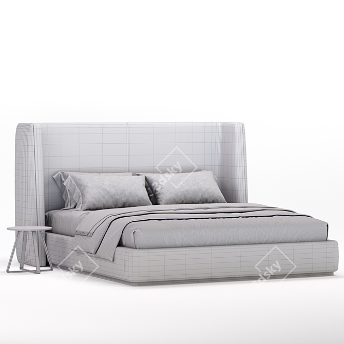 Modern Mezzo Barlow Bed Collection 3D model image 5