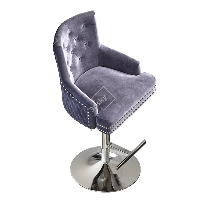 Adjustable Swivel Bar Stool 3D model image 4