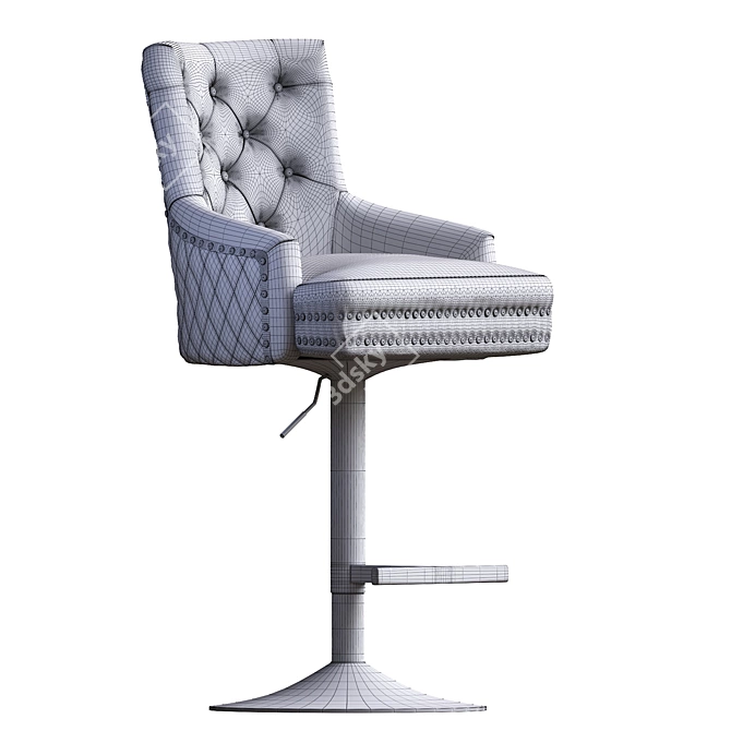 Adjustable Swivel Bar Stool 3D model image 5