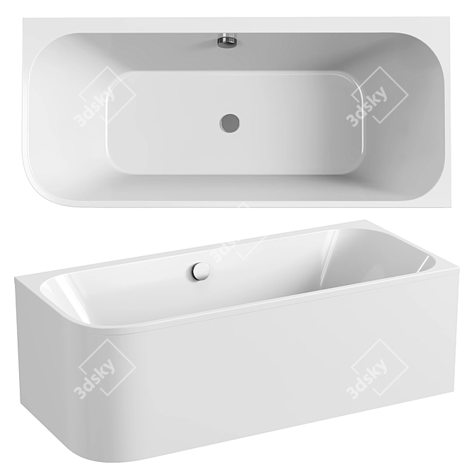 Modern Duravit Happy D.2 Bath 3D model image 1