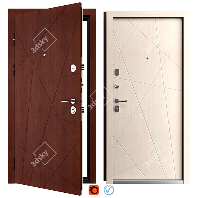 Melissa (Abvehr) Metal Entry Door 3D model image 1