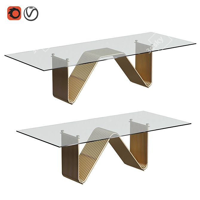 Rugiano Alyson Dining Table 3D model image 1