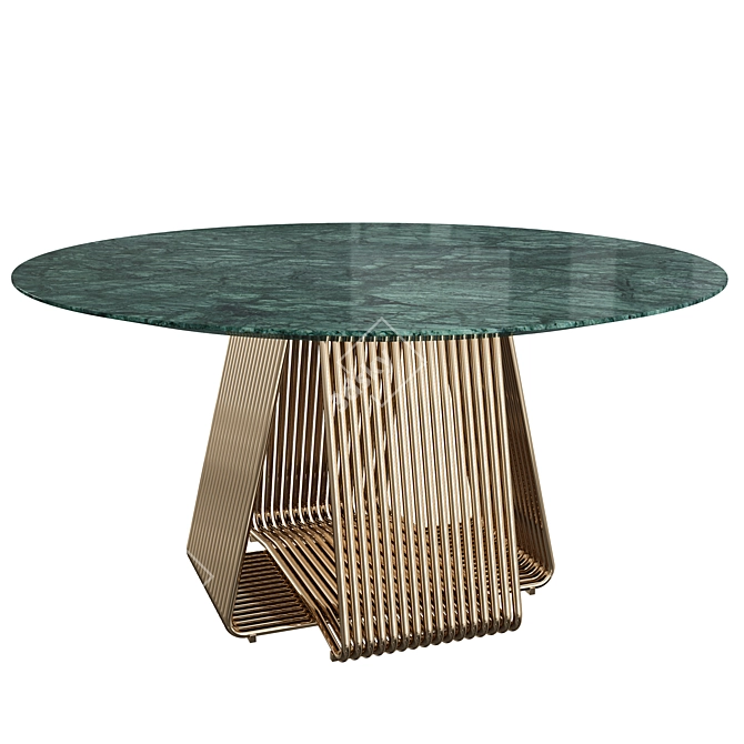 Italian Marble Dining Table Rugiano 3D model image 2