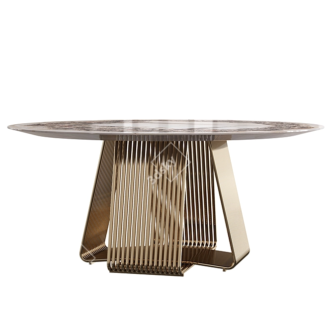 Italian Marble Dining Table Rugiano 3D model image 3