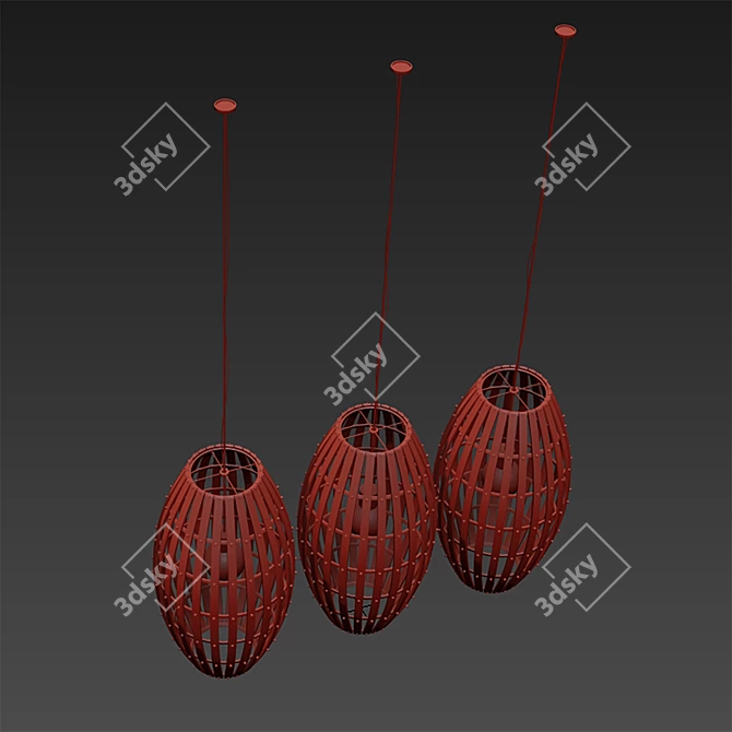 Polygon Textured Lamp Barrel Kit 3D model image 5