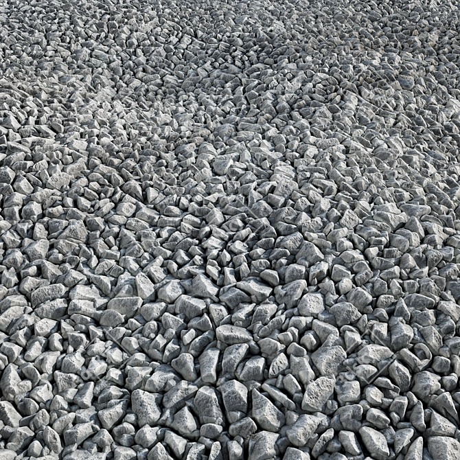 Substance Gravel Collection: Seamless 4K 3D model image 2