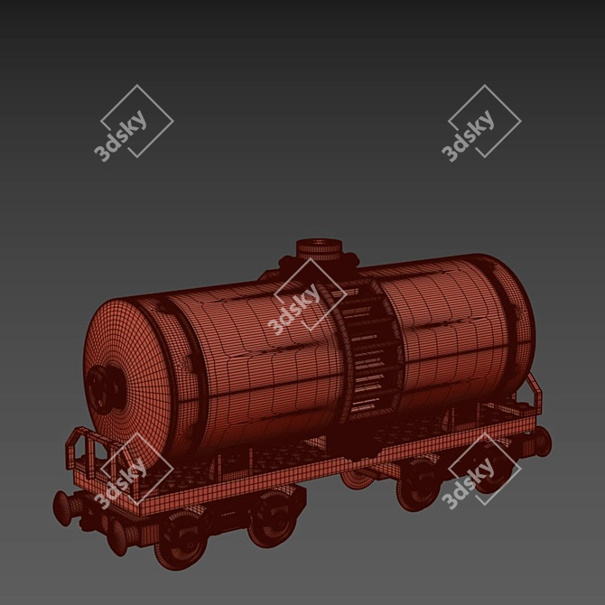 Corona-rendered Train Sisterna Lego 3D model image 5