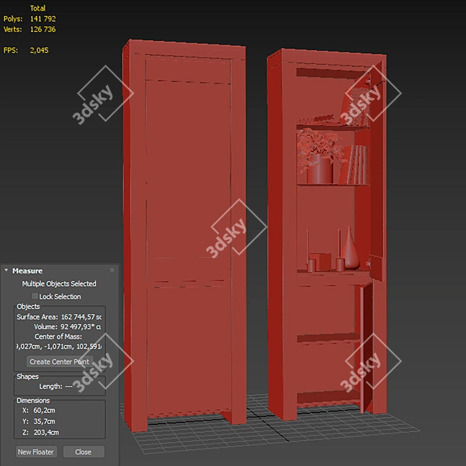 Vittoria Display Cabinet 3D model image 5