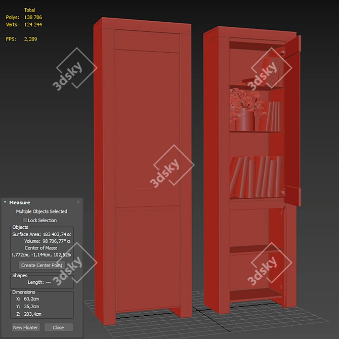 Vittoria Display Cabinet 3D model image 15