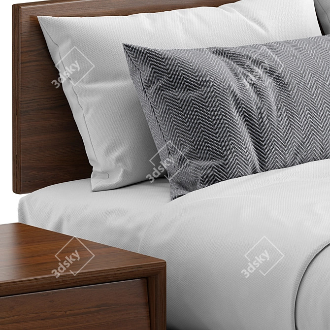 Modernica Bentwood Bed Set 3D model image 3