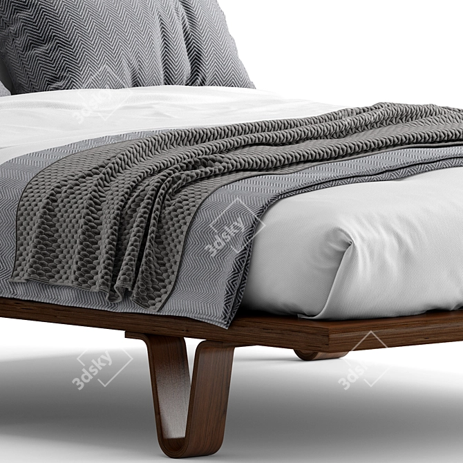 Modernica Bentwood Bed Set 3D model image 4