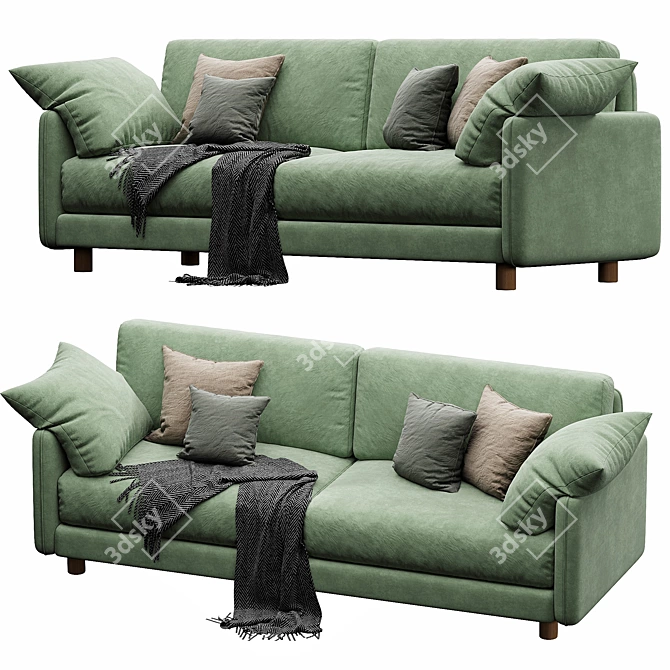 Modern 3D Sofa Model 3D model image 3