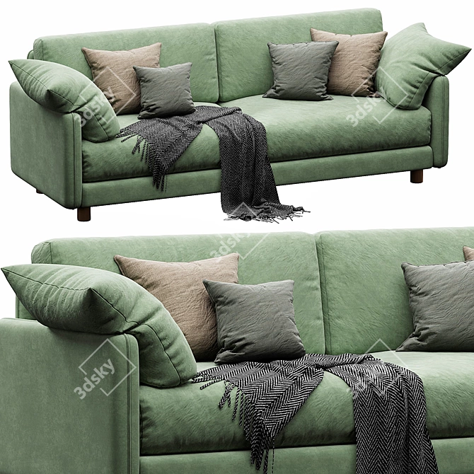 Modern 3D Sofa Model 3D model image 5