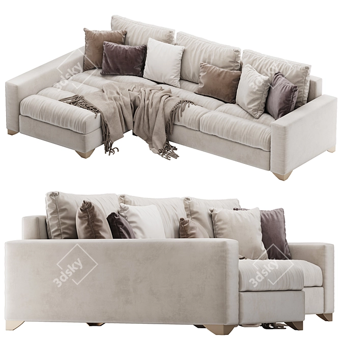 Modern Corner Sofa 3D Model 3D model image 3