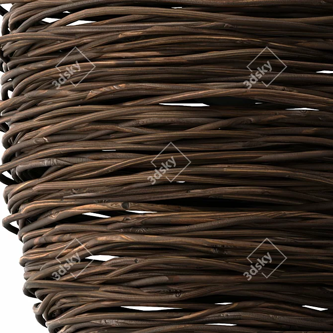 Modern Wicker Lamp with UVW Unwrap 3D model image 2