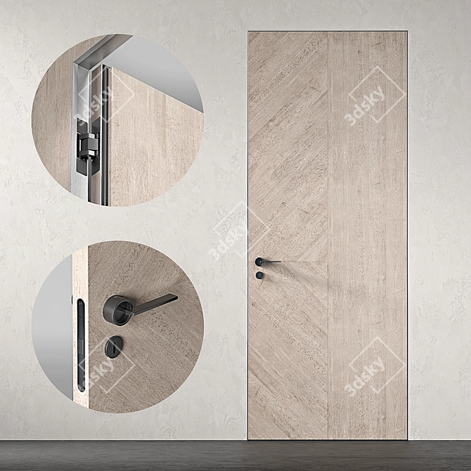 Stylish Interior Doors with Details 3D model image 2