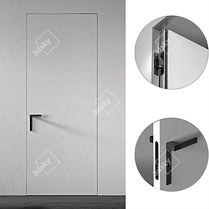 Stylish Interior Doors with Details 3D model image 3