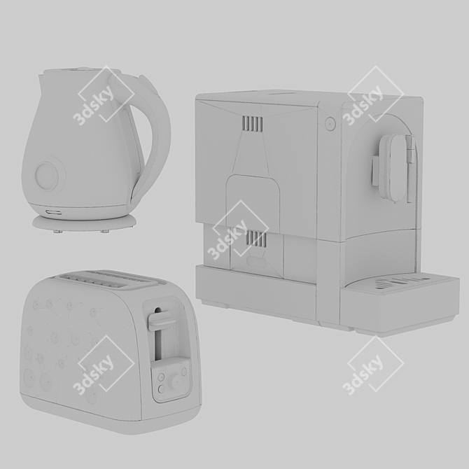  Modern Small Kitchen Appliance Set 3D model image 7