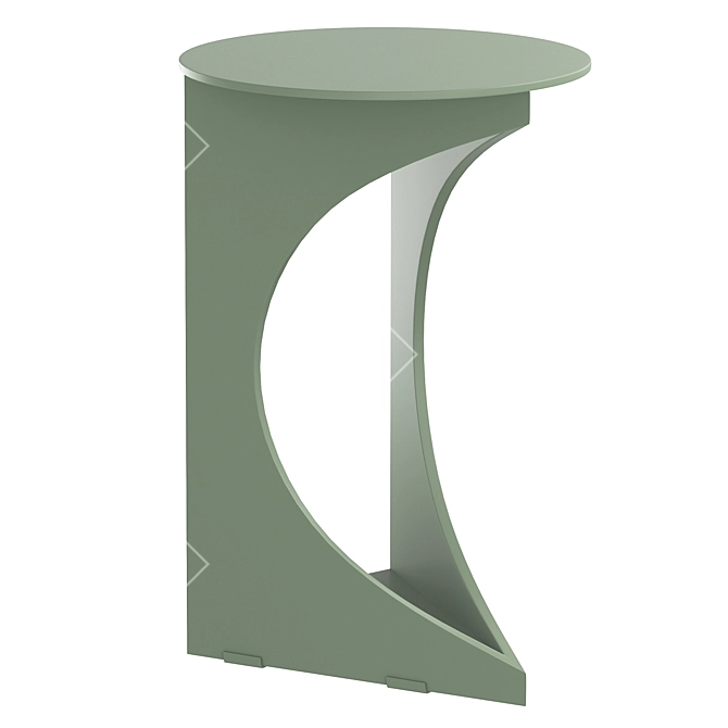 Minimalist Iron Accent Table 3D model image 1