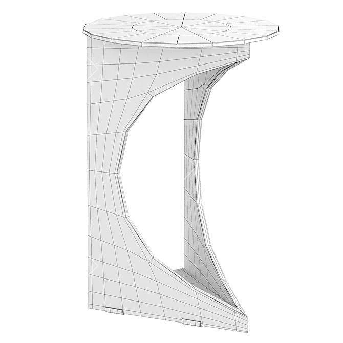 Minimalist Iron Accent Table 3D model image 2