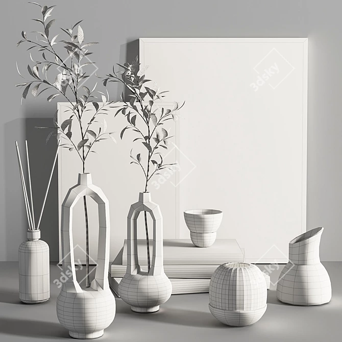 High-Quality Decor Set with TurboSmooth 3D model image 3