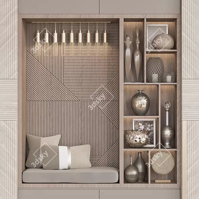 Modern Wardrobe Design for Bedroom 3D model image 2