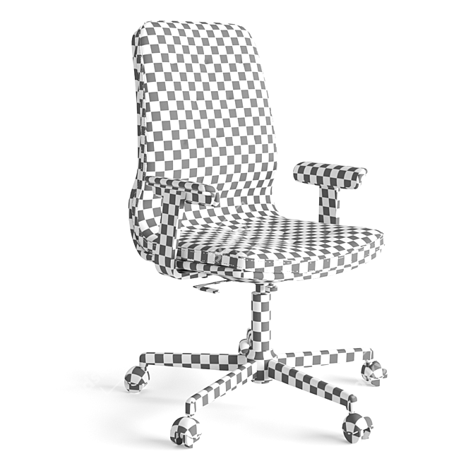 MULLFJÄLLET Conference Chair, Dark Grey – Ergonomic Wheels 3D model image 4