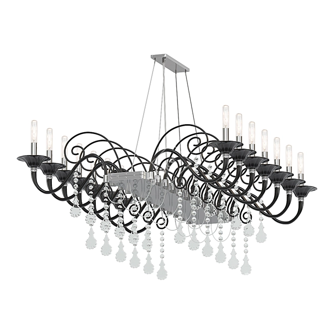 Elegant Illuminating Chandelier Accent 3D model image 1