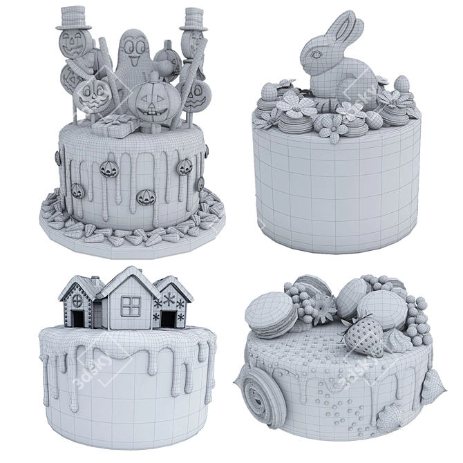 Festive Cake Collection | 3D Models 3D model image 6