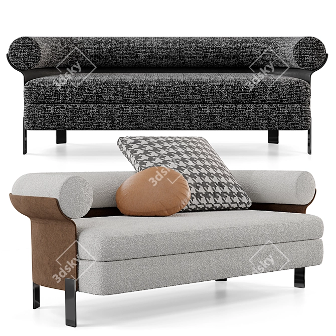 Elegant Minotti Mattia Sofa 3D model image 4