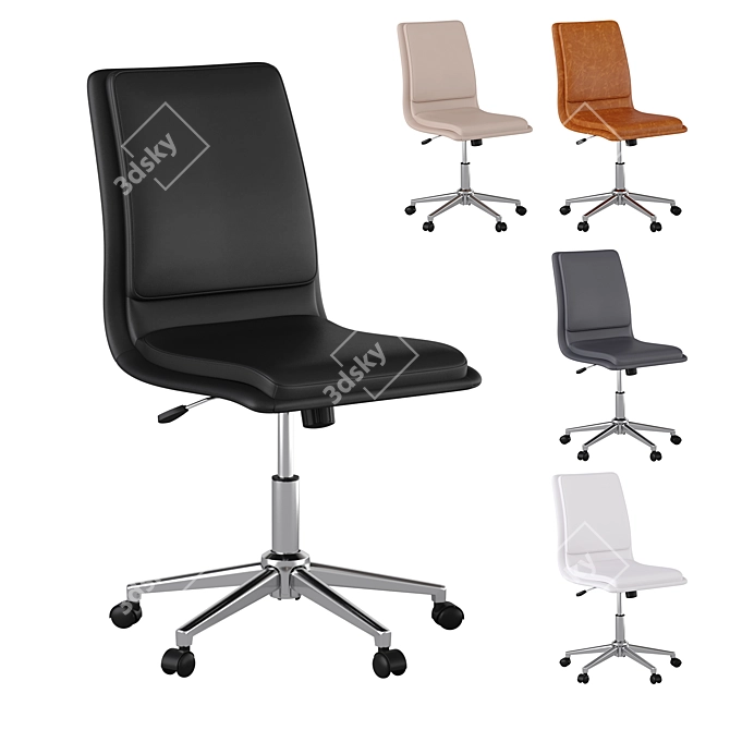 Luxury Leather Office Chair 3D model image 1