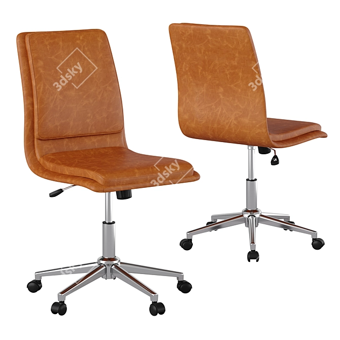 Luxury Leather Office Chair 3D model image 6