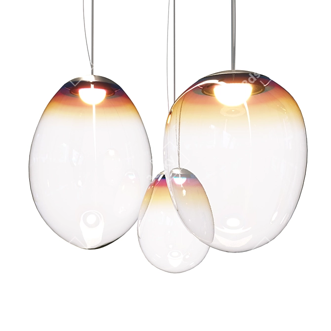 Modern Artemide Pendant Lamp Set 3D model image 2