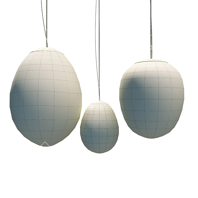 Modern Artemide Pendant Lamp Set 3D model image 3