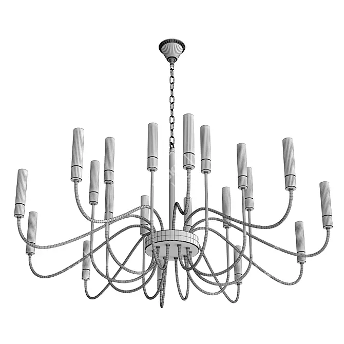 Pendant Chandelier Light Fixture 3D model image 3