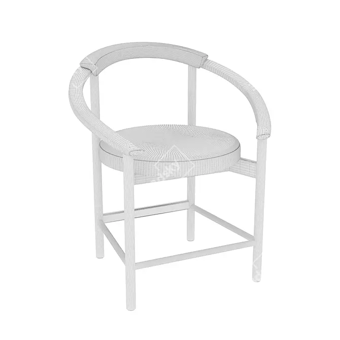 Elegant Louis Chair 3D Model 3D model image 2