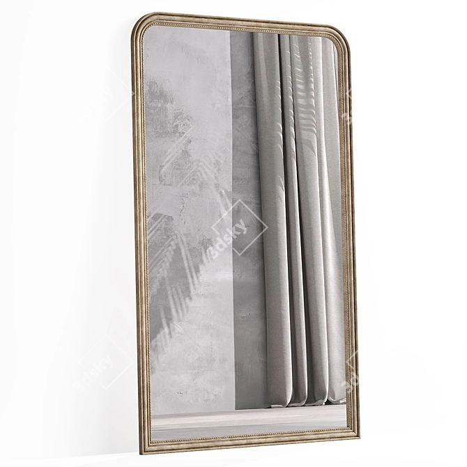 Mango Wood Mirror Afsan 3D model image 2