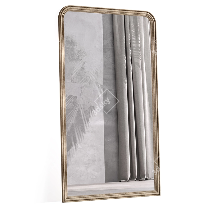 Mango Wood Mirror Afsan 3D model image 6