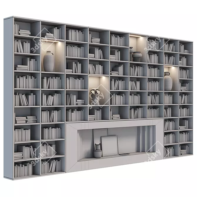 Tall Portal Bookshelf 3D model image 3